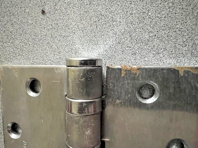 3 EACH MCKINNEY HEAVY WEIGHT HINGE T4A3786  4 1/2 X 4 1/2" US26D USED ASSA ABLOY
