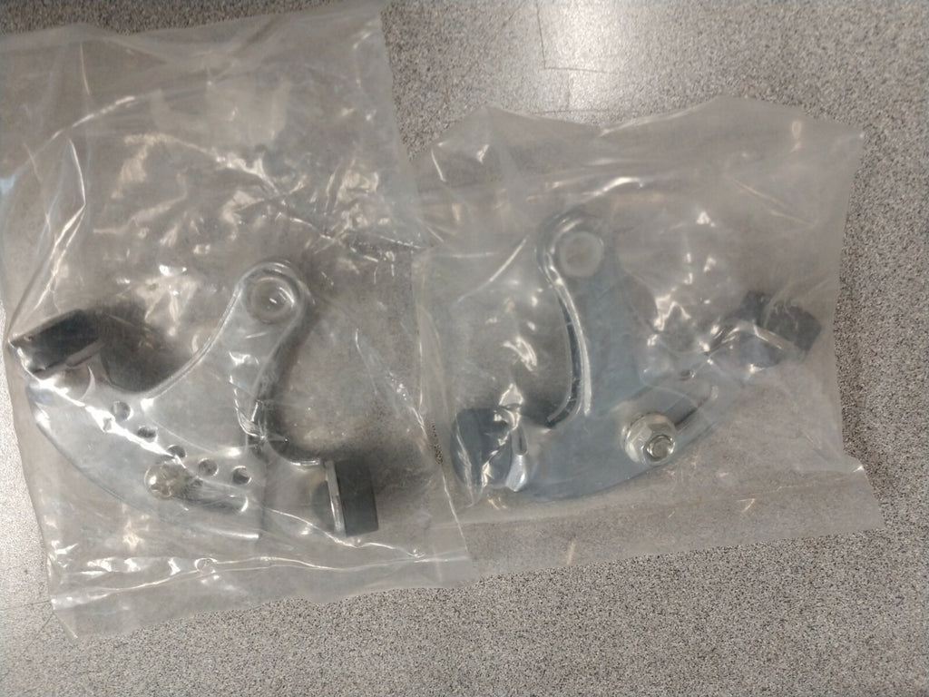 2 EACH HINGE PIN DOOR STOPS IN DULL CHROME