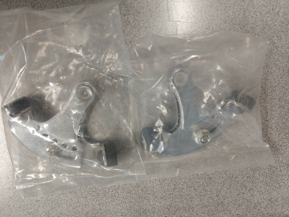 2 EACH HINGE PIN DOOR STOPS IN DULL CHROME
