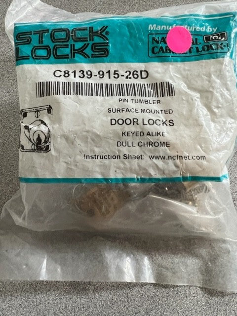COMPX C8139-915-26D KA CHROME DRAWER AND DOOR LOCK