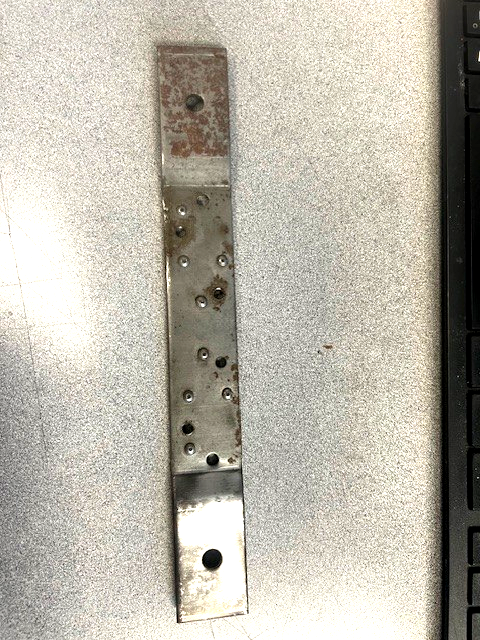 DOOR HINGE REINFORCEMENT PLATE 10GA .134 THICK FOR 4 1/2" HINGES 10" X 1 1/4