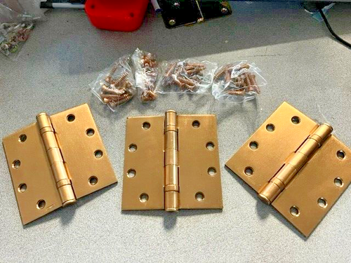 3 EACH STANLEY BY BEST FBB179 US10 4 1/2 X 4 1/2" HINGES MADE IN USA EDP 06-8381