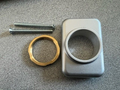 LOCKSMITH MORTISE CYLINDER ESCUTHEON ALUM WITH LOCK RING, LESS CYINDER