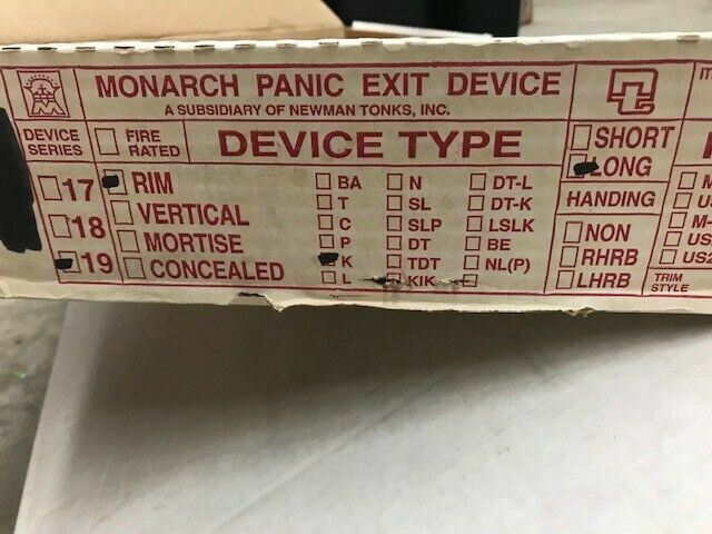 MONARCH NOW FALCON 19R Long US32D w/ S71 roller strike NOS FOR 48" DOORS NOS