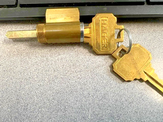 Hager 3960 Fixed Cylinder  with Schlage C Keyway (KEYED 5 PIN DRILLED 6 PIN)