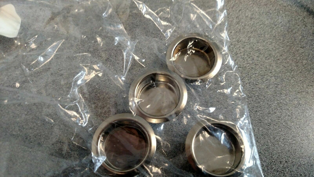 BAG OF 4 H B IVES 218 BB 15 AKA 215BB15 SATIN NICKEL FINGER PULL 3/4"   NOS US15
