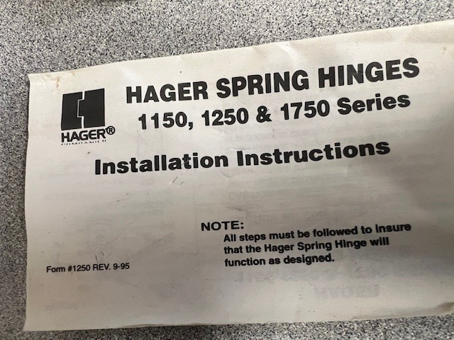 2- Hager 1754 4" x 4" Square by 5/8" RC Steel Full Mortise Residential PC Hinge
