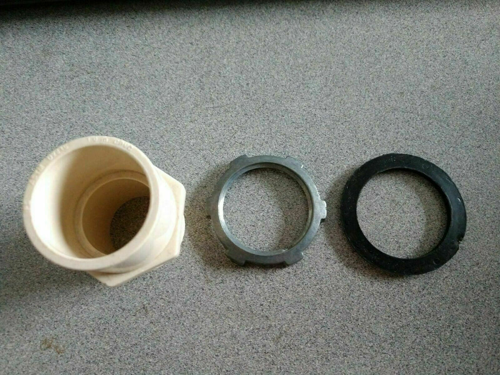 CPVC MALE 3/4 TO 1" IPS ASTM D2846 WITH RUBBER WASHER AND METAL LOCKING CONDUIT 