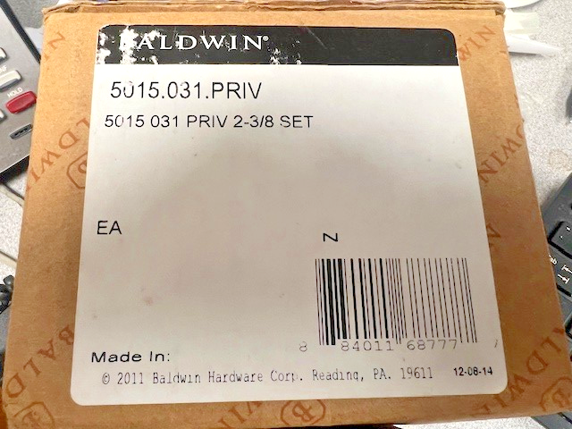 BALDWIN ESTATE 5015 . 031. PRI PRIVACY US3 POLISHED BRASS