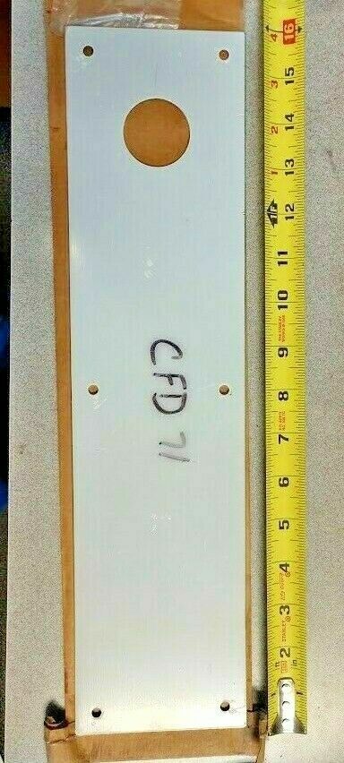 Don Jo CFD-71-630 Push Plate .050 in. x 4" x 16", 1.5" Deadlock Hole  