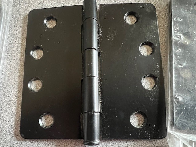 3 HAGER HINGES BALL BEARING 4 X 4"  1/4"  RADIUS CORNERS US10B LESS SCREWS