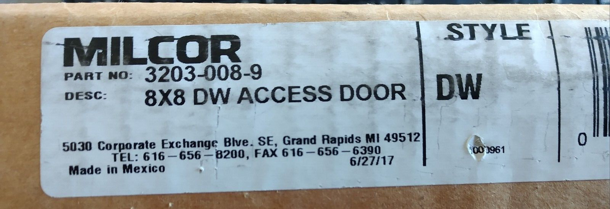 Milcor DW Access Doors provide critical service access in drywall ceilings or wa