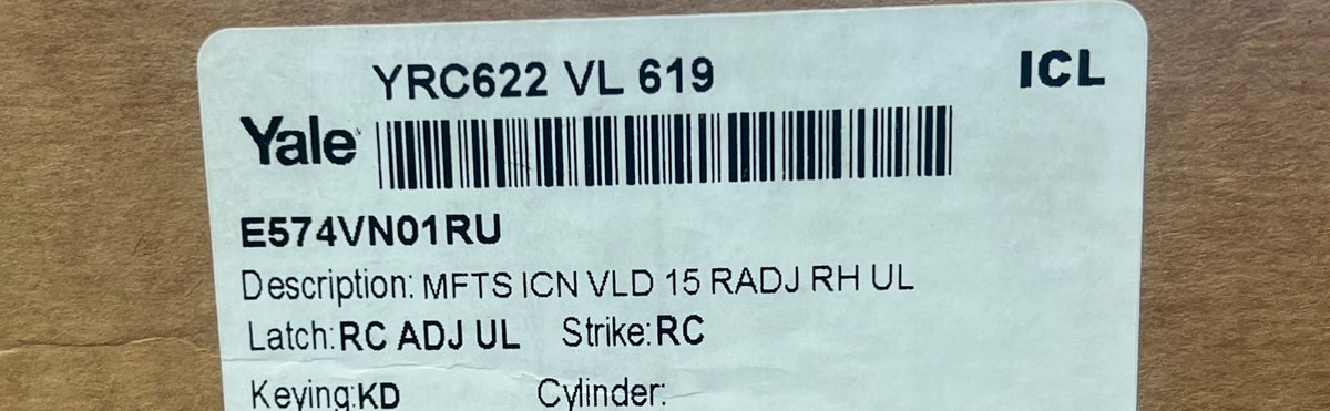 YRC 622 VL 619 INTERCONNECTED SMART LOCK W/TOUCH SCREEN 619 FINISH SFIC L/CORE