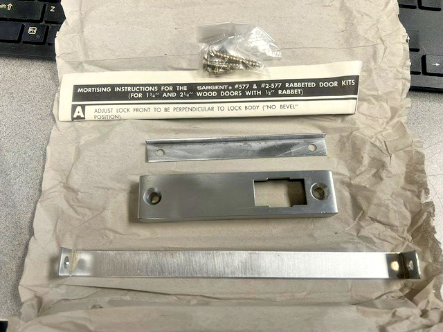 SARGENT 577 & 2-577 RABBETED DOOR KITS FOR 1 3/4- 2 1/4" 626 FOR  1/2" RABBET DR