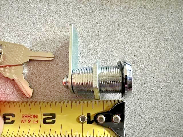 CABINET DOOR LOCK / CAM LOCK STRAIGHT CAM 1 1/2" DEEP US26D