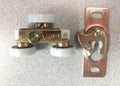 100-1 3 Wheel Pocket Hanging Door Roller Plastic Wheels w/ 100 Steel  Bracket 