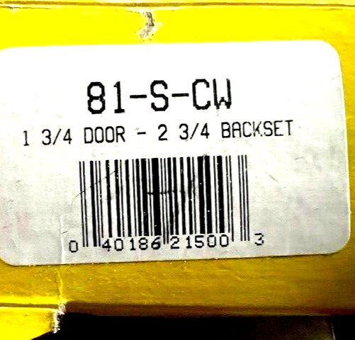 Don-Jo   81S-S-CW  For CYL  DOOR LOCKS w/ 2 1/8" hole 1  3/4" BS