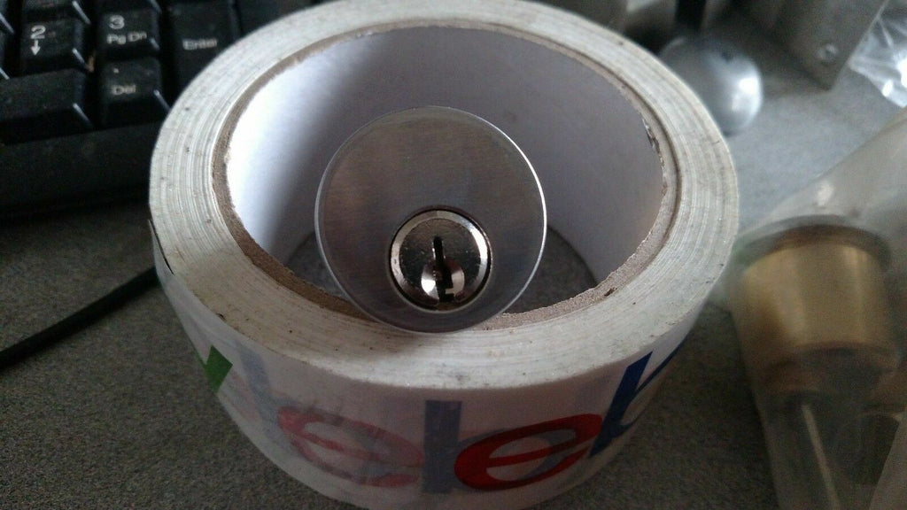 LOCKSMITH SOLID BRASS RIM CYLINDER 6 PIN US26D W/ KW9 KWIKSET KEYWAY W/ YALE BOW