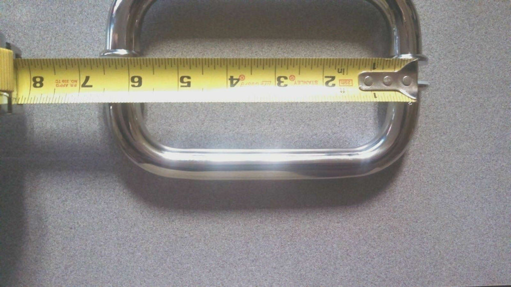 1 PAIR NEW GLASS SHOWER DOOR BACK TO BACK HANDLES 6.25" CC POLISHED STAINLESS