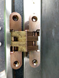 SOSS 218 US10 Mortise Mount Invisible Hinge w/8 Holes, Zinc, BRONZE USED