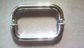 1 PAIR NEW GLASS SHOWER DOOR BACK TO BACK HANDLES 6.25" CC POLISHED STAINLESS