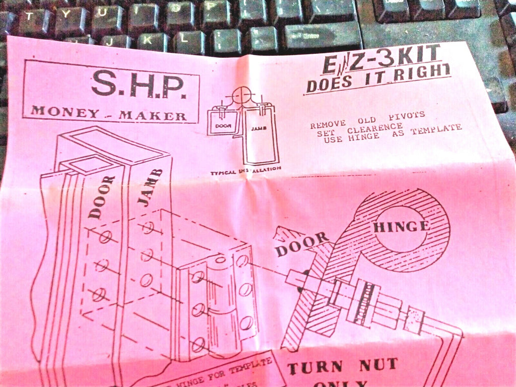 EZ3RH ALUM DOOR REPLACE  SURFACE HINGES FOR RH DOORS DURO FIN  (LESS THAN ROTON)