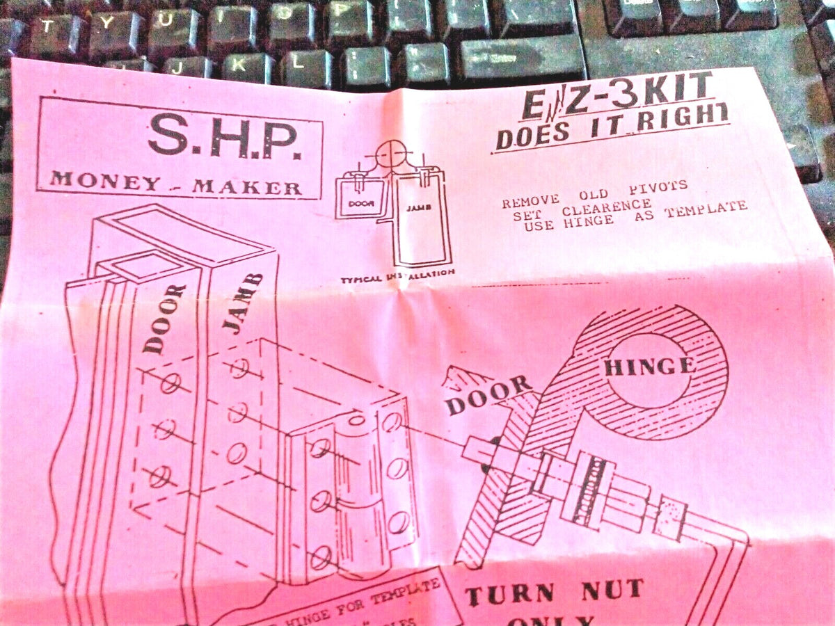 EZ3RH ALUM DOOR REPLACE  SURFACE HINGES FOR RH DOORS DURO FIN  (LESS THAN ROTON)