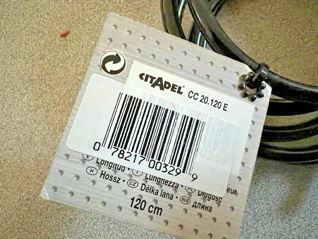 ABUS CITADEL CS20.120 E  CABLE LOCK - BLACK "COLOMBO"   2 KEYS