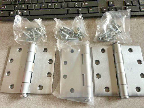 3EA LAWRENCE BB4101 4 1/2 X 4 1/2 626 CONCEALED BBEARING STANDARD WEIGHT HINGES