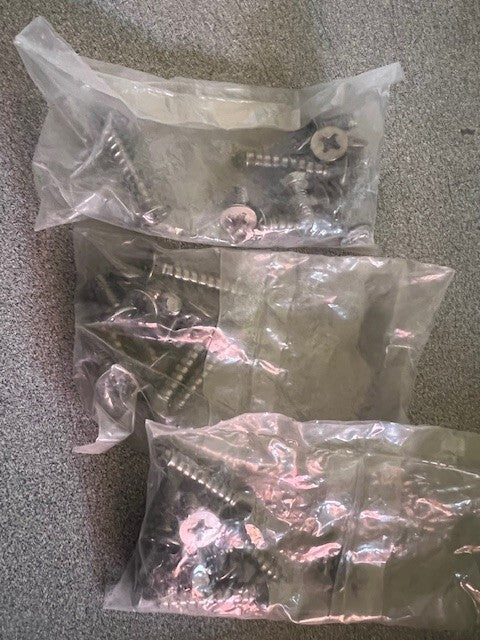 3 EACH 4 1/2 X  4 1/2 INCH TEMPLETE HINGES US32D NRP W/ 1/2WS ALL MS FASTENERS