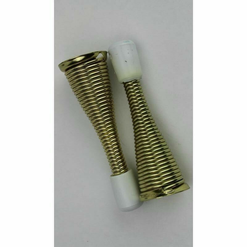 2 Spring Door Stop 3" Stanley Door Stops  SP 81-9050 AKA  SP7092  Bright Brass 