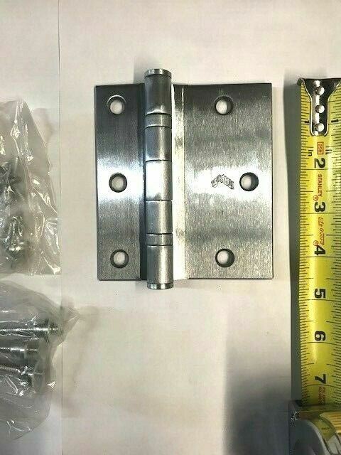 3 EACH BAH BB0 171 4 1/2  US26D NRP  FULL SURFACE HINGES WITH NON RISING PIN