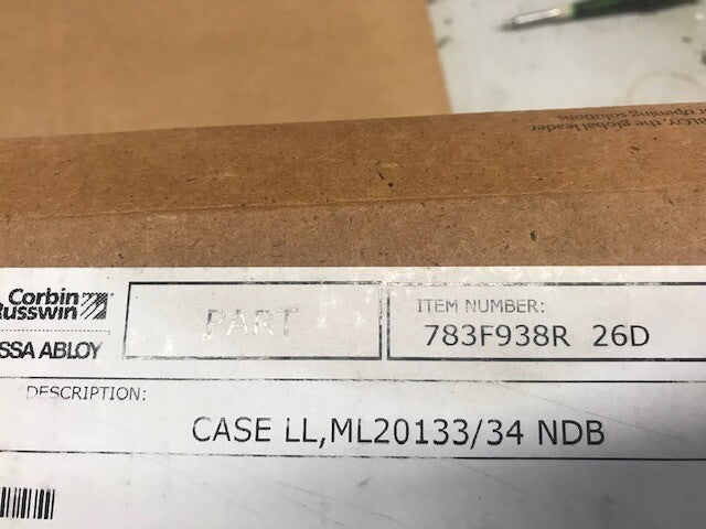 CORBIN RUSSWIN ML20133/34 BODY ONLY 9 VOLT LOCKSPORT 783F938R RIGHT HAND