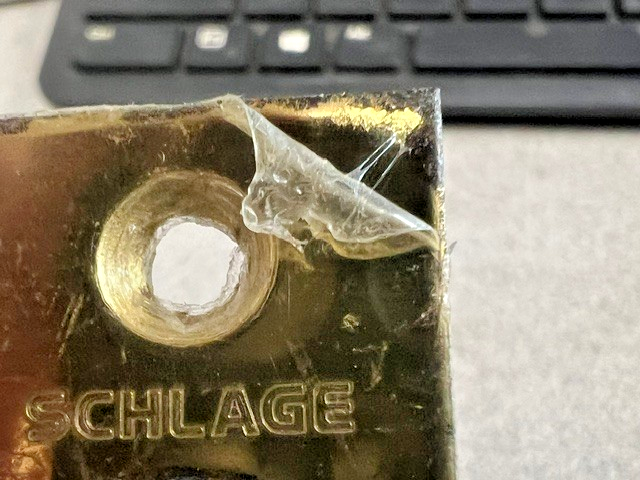 SCHLAGE DEADBOLT ONLY US3 ADJUSTABLE BACKSET (LOOK CLOSELY AND COMPARE)