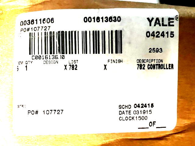 CORBIN RUSSWIN YALE ACCENTRA 782 LATCH RETRACTION CONTROLLER 741F899
