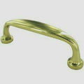 SMR 2855 SOLID POLISHED BRASS TRADITIONAL DOOR PULL 5" CC 5 1/2" OVERALL LENGTH