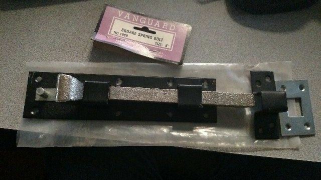 SQUARE SPRING BOLT 8" HEAVY DUTY NO 1088