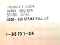 FALCON LOCK W 301 SRQ 626 PRIVACY GRADE 2 SATIN CHROME 2 3/4" BS
