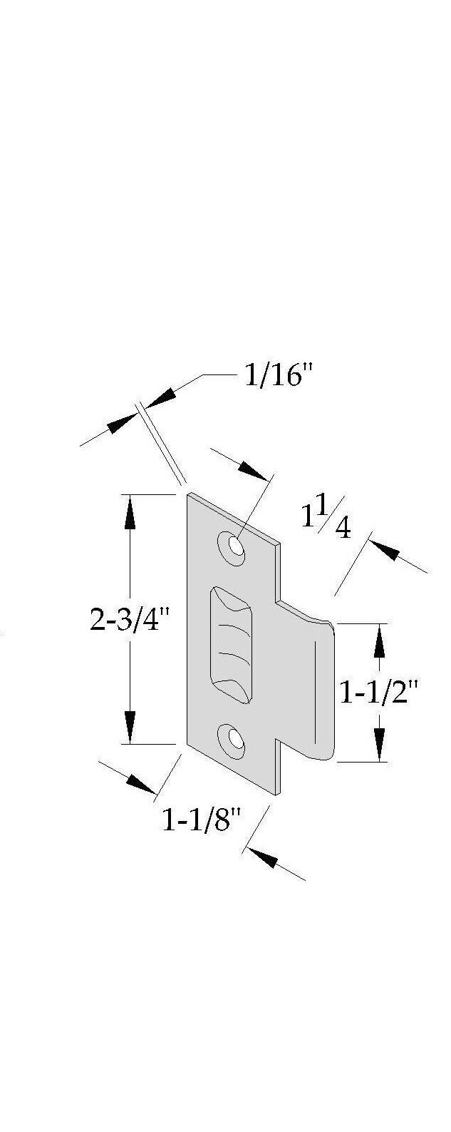 ABH ROLLER LATCH "T" STRIKE FITS MANY OTHERS SEE DIMENSIONS