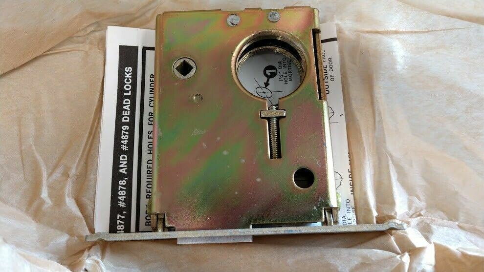  SARGENT MORTISE DEADLOCK 1875  - US26 LESS CYLINDER NOS