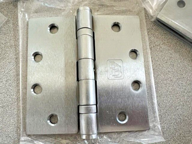 PBB BB21 4-1/2" x 4-1/2" Ball Bearing Hinge  SOLID BRASS SATIN CHROME FINISH