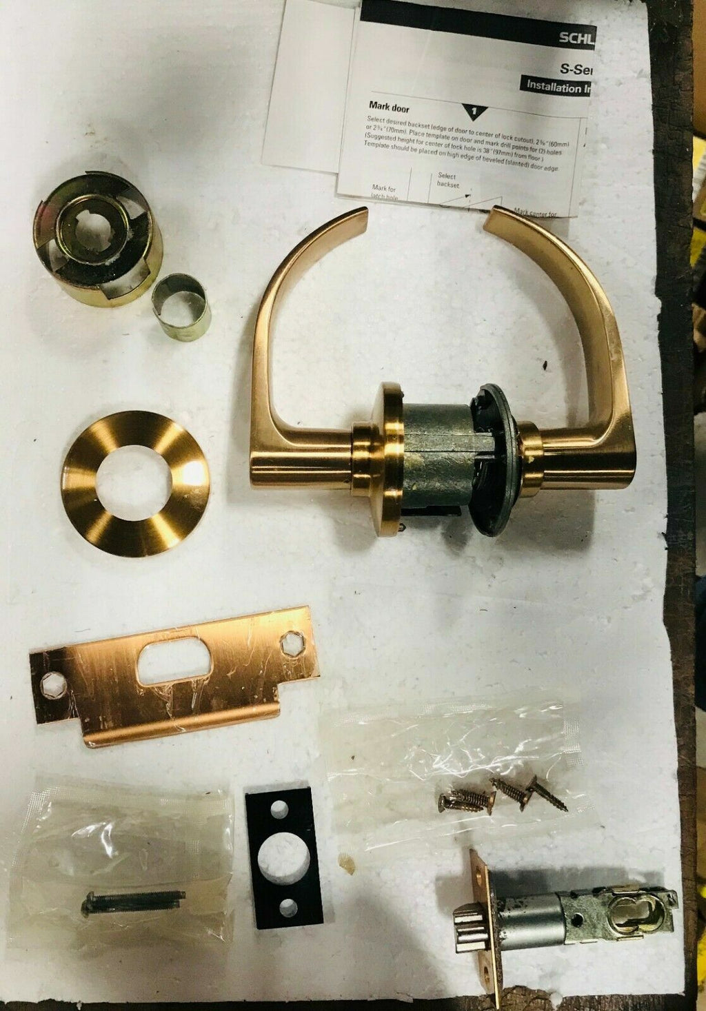 SCHLAGE S10 D NEP 612 PASSAGE SET NOS SATIN BRONZE
