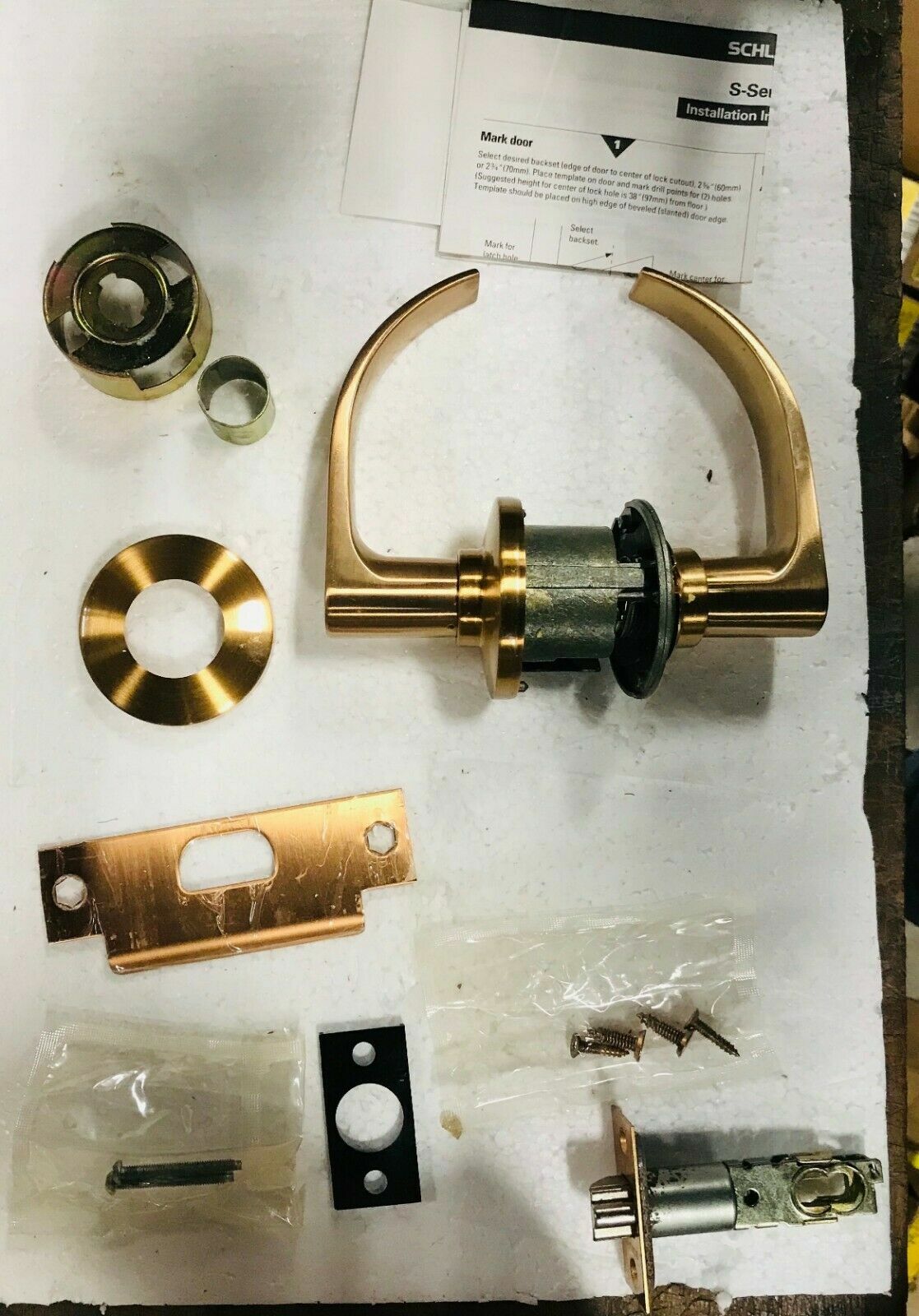 SCHLAGE S10 D NEP 612 PASSAGE SET NOS SATIN BRONZE