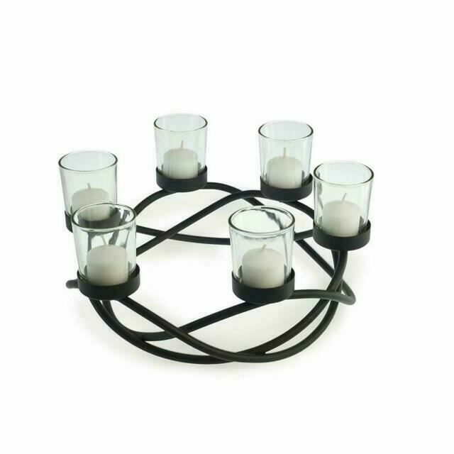 Danya B KF102 Decorative Indoor/Outdoor Round Waves Metal Wrought Iron