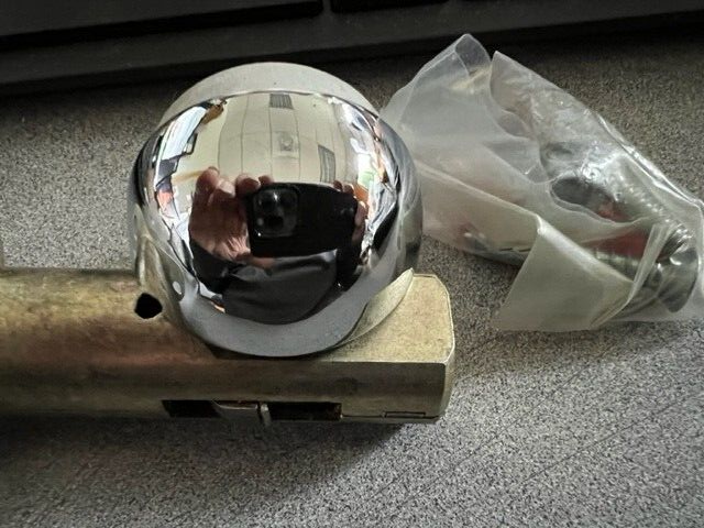 HAGER 241F  US26   LOW DOME STOPS POLISHED CHROME CAST BRASS