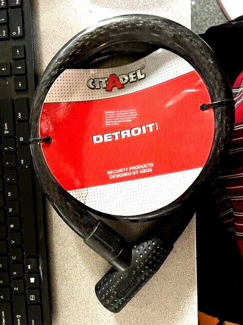 ABUS CITADEL CS50.120D - BIKE CABLE LOCK - BLACK "DETROIT "-