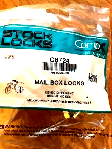 COMPX NATIONAL C8724, Pin Tumbler Mailbox Lock