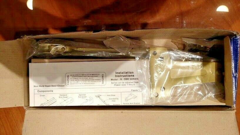 BAH 1001 SPRAYED BRASS  DOOR CLOSER (REPLACES NORTON 8301) SIZE 1-6 W/COVER