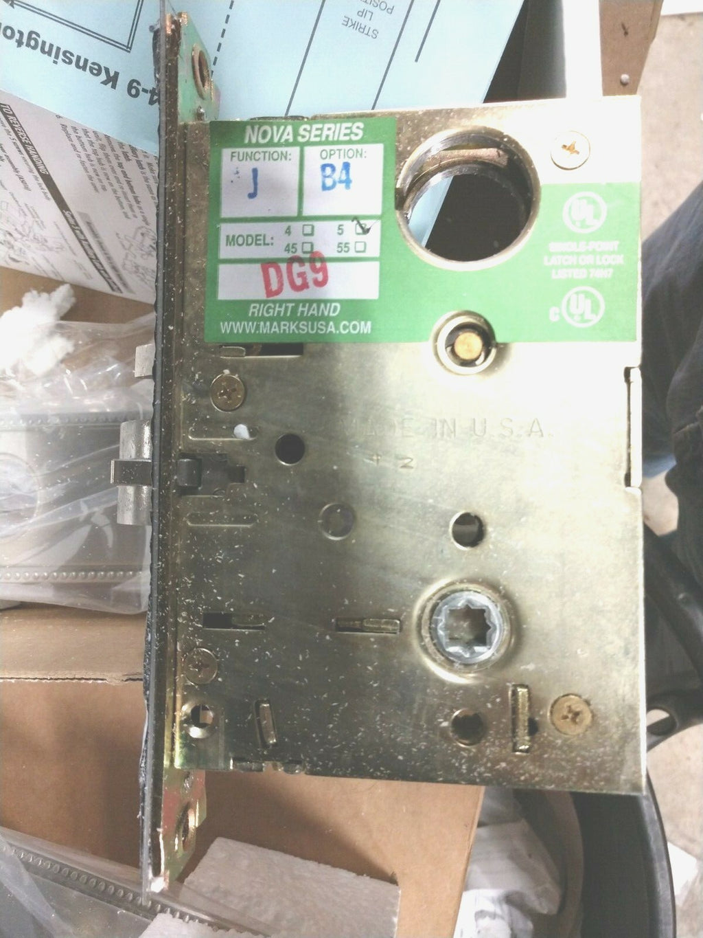 MARKS USA MORTICE LOCKSET 5KE62J-US15 RH KESSINGTON CLASSROOM FUNCTION