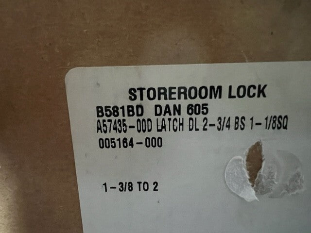 FALCON B581BD DAN 605 GRADE 2 STOREROOM  FOR SFIC LESS /CORE POL BRASS 2 3/4" BS